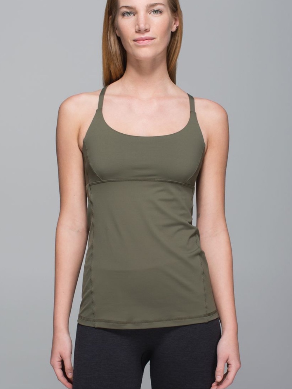 Lululemon yea Olive Green Tank Top